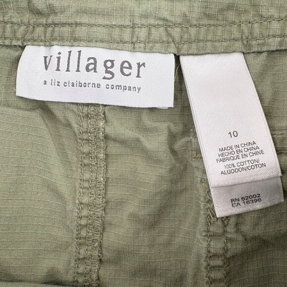 Liz Claiborne Villager Womens Green Cotton Skirt Size 10 - Picture 2 of 5